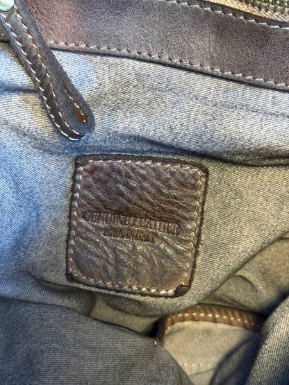 Dark Brown washed leather bag with handmade finished color