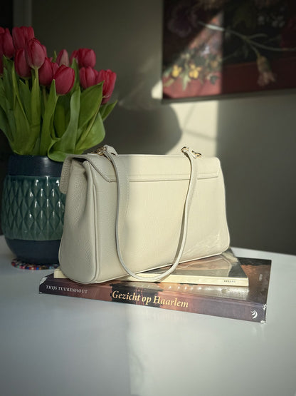 Beige leather bag