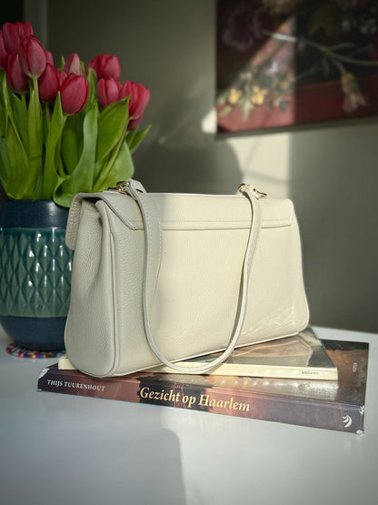 Beige leather bag
