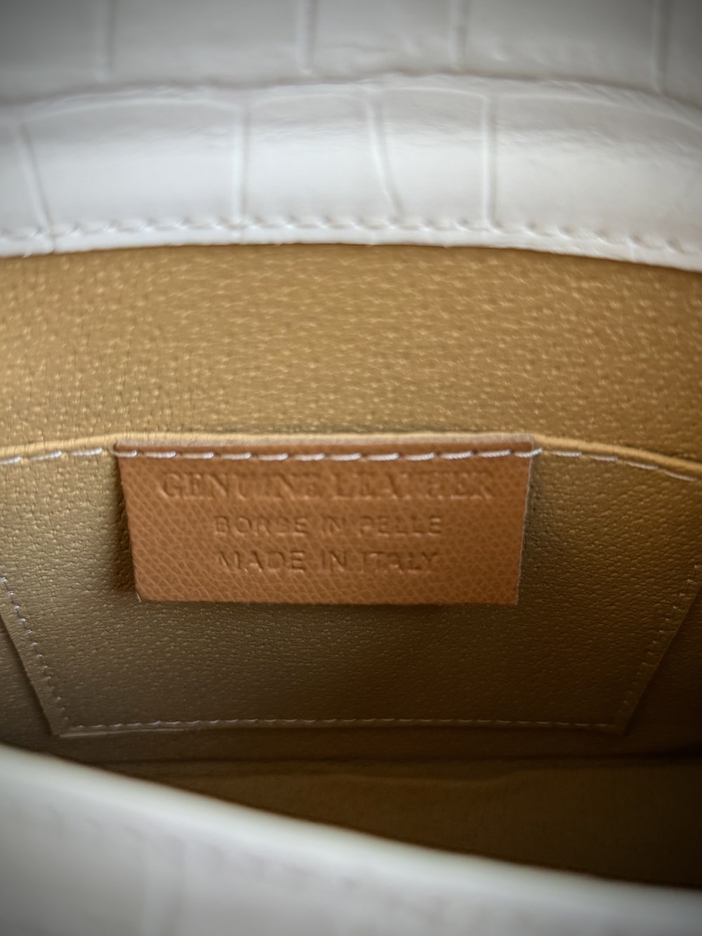 White leather cross-body bag